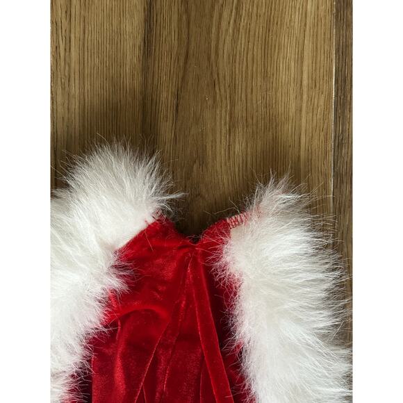 Holly Cupid Red Velvet Christmas Set Faux Fur Trim Women’s Small | Sexy Santa - Picture 5 of 10